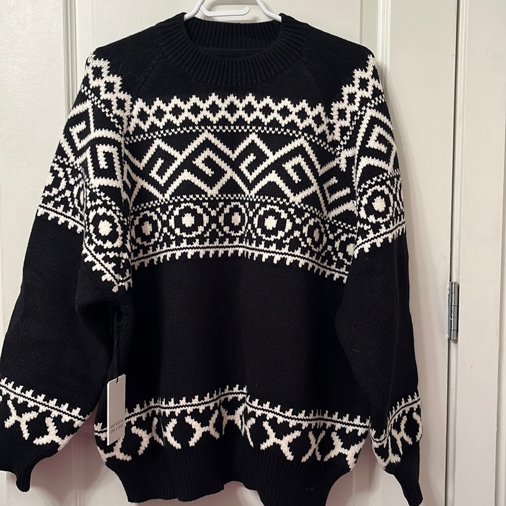 Fair isle knit sweater